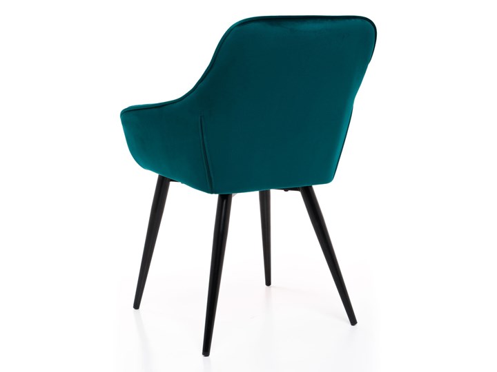 FOTEL KRZESŁO WELUR AKSAMIT DC-6369 EMERALD #93 Tworzywo sztuczne Metal Tapicerowane Tkanina Kolor Zielony