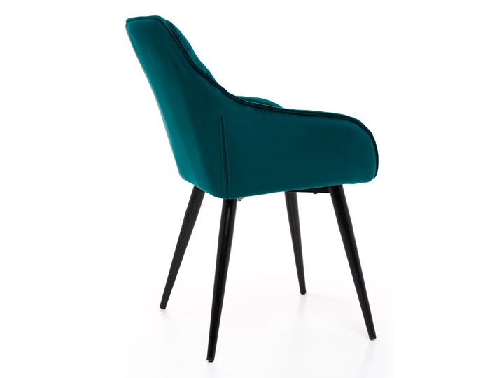 FOTEL KRZESŁO WELUR AKSAMIT DC-6369 EMERALD #93 Metal Tkanina Tapicerowane Tworzywo sztuczne Pomieszczenie Biuro i pracownia