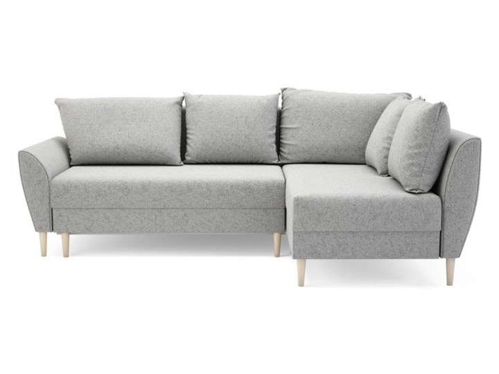 Salony Agata Narożnik MONACO rozkładany szarości Wysokość 80 cm Szerokość 235 cm Prawostronne Głębokość 155 cm Materiał obicia Tkanina Funkcje Z pojemnikiem na pościel