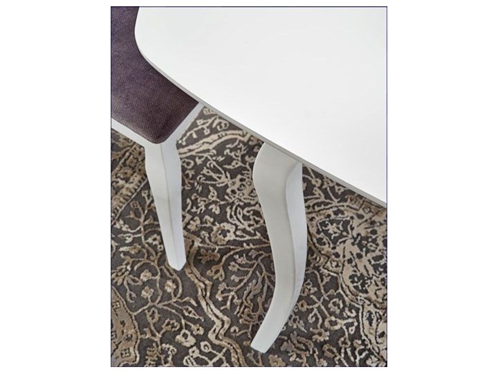 Rozkładany elegancki stół Reval - biały Długość 190 cm  Wysokość 76 cm Styl Vintage Długość 90 cm  Szerokość 90 cm Kategoria Stoły kuchenne