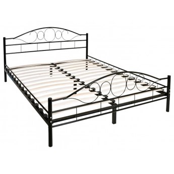 Łóżko metalowe Arrigo 140x200 - czarne