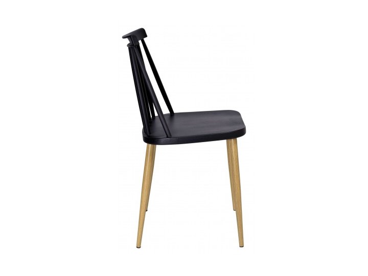 Krzesło retro K-KEN BLACK Tworzywo sztuczne Szerokość 33 cm Głębokość 37 cm Szerokość 42 cm Wysokość 78 cm Wysokość 36 cm Drewno Metal Kategoria Krzesła kuchenne Styl Industrialny
