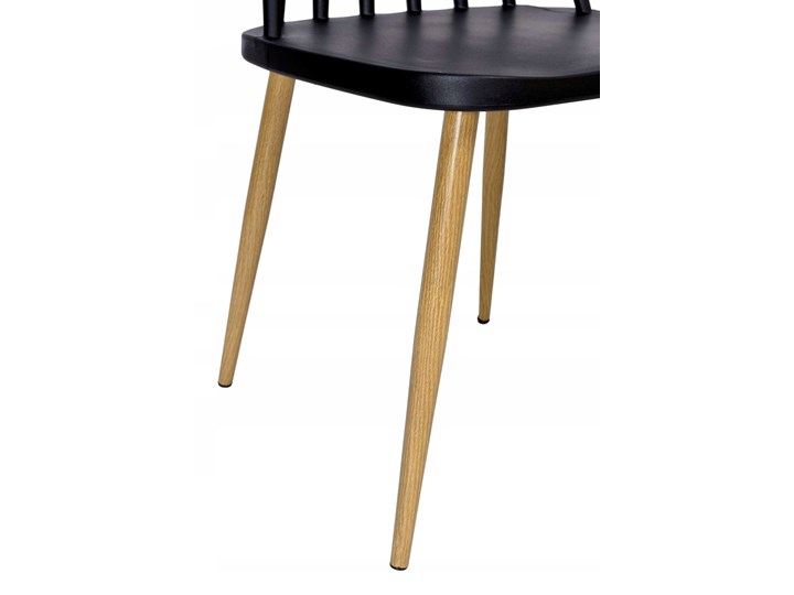 Krzesło retro K-KEN BLACK Szerokość 33 cm Wysokość 36 cm Drewno Tworzywo sztuczne Szerokość 42 cm Metal Styl Vintage Wysokość 78 cm Głębokość 37 cm Kolor Czarny