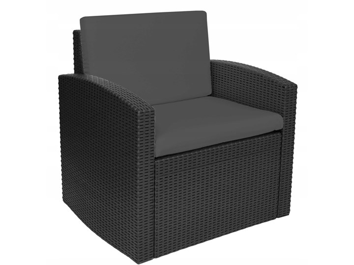 Zestaw mebli ogrodowych SIESTA GRAFIT - GRAFIT Tworzywo sztuczne Zestawy kawowe Zestawy wypoczynkowe Zawartość zestawu Fotele Rattan Zawartość zestawu Sofa