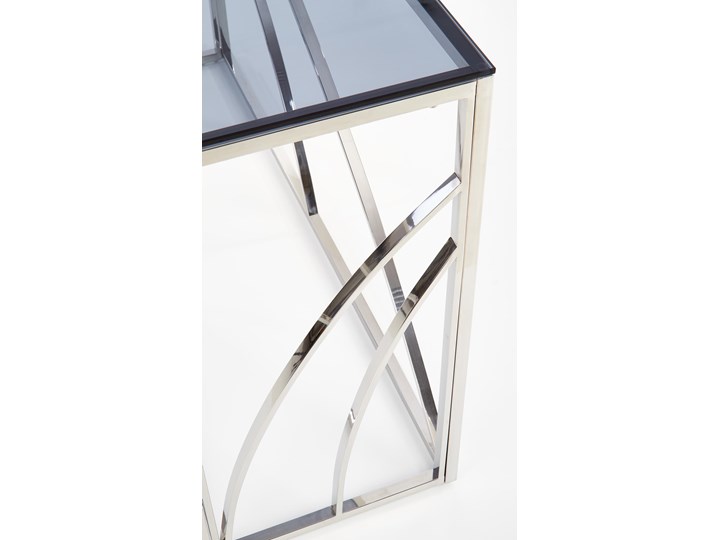 Szklana konsola w stylu glamour KN5 Szerokość 120 cm Z szufladą Kategoria Konsole Głębokość 40 cm Wysokość 78 cm Szkło Stal nierdzewna Kolor Przezroczysty