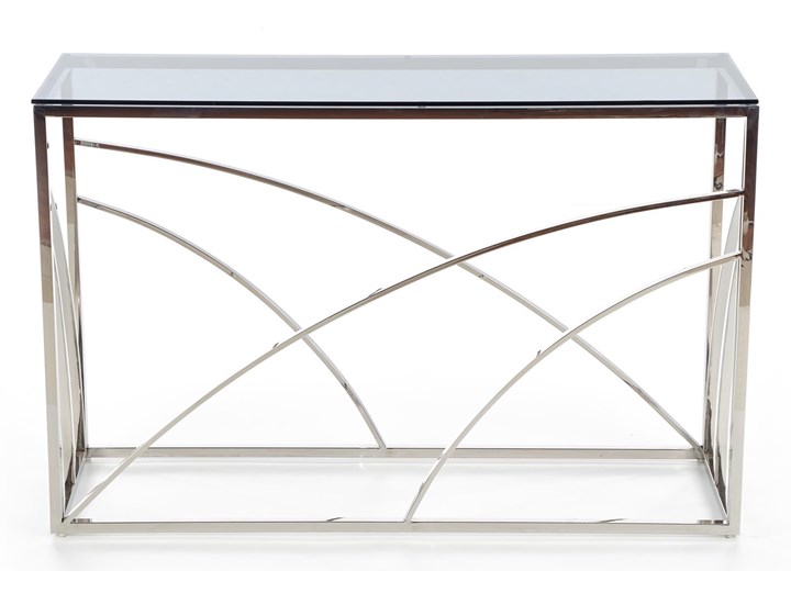 Szklana konsola w stylu glamour KN5 Głębokość 40 cm Szerokość 120 cm Szkło Stal nierdzewna Z szufladą Wysokość 78 cm Kategoria Konsole