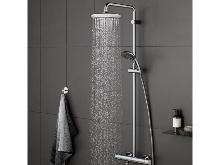 Kolumna prysznicowa Grohe Vitalio Start śr. 21 cm z baterią termostatyczną Wyposażenie Z termostatem Wyposażenie Z słuchawką