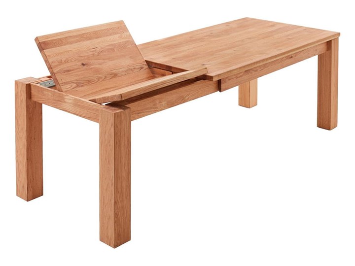 Stół dębowy rozkładany Blox Soolido Meble Wysokość 78 cm Ceramika Kamień Metal Pomieszczenie Stoły do salonu Drewno Rozkładanie Rozkładane
