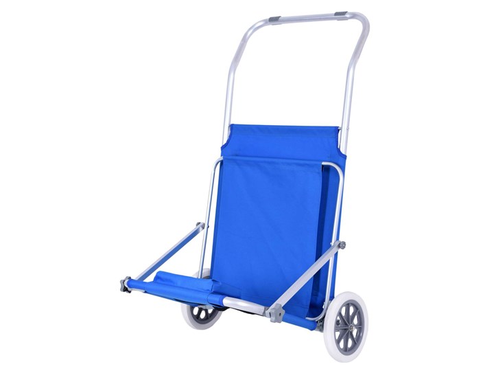 Leżak turystyczny z kółkami Martin - BLUE Na kółkach Z regulowanym oparciem Aluminium Kolor