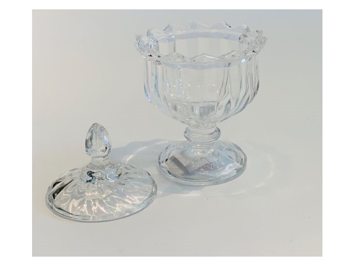BOMBONIERKA MINI NA NÓŻCE SZKLANA GASTO8XH14CM