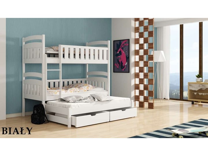 Łóżko piętrowe OLA Lano Meble Kategoria Łóżka dla dzieci Drewno Kolor Biały