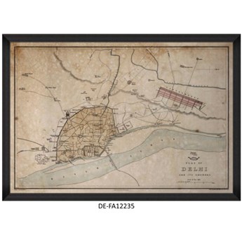 Obraz Plan of Delhi 1857 150x100 DE-FA12235 MINDTHEGAP DE-FA12235