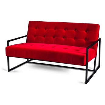 Fotel sofa KRABI  Velvet Czerwony