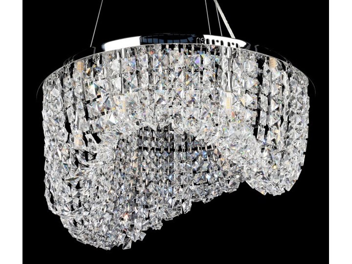 Lampa CARMEN wisząca Lampa z kloszem Kryształ Lampa z kryształkami Metal Pomieszczenie Salon Kategoria Lampy wiszące