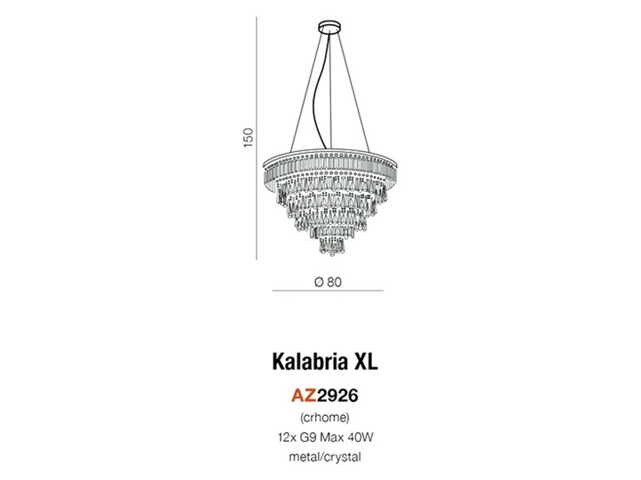 KALABRIA XL PENDANT Żyrandol Kryształ Kategoria Lampy wiszące