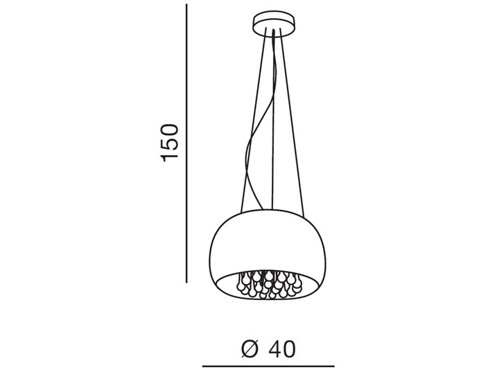Lampa wisząca Burn Pomieszczenie Jadalnia Lampa z kryształkami Kategoria Lampy wiszące