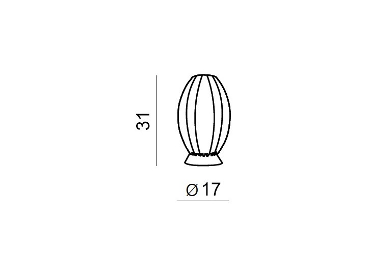 Lampa stołowa Elba AZzardo Wysokość 30 cm Lampa z kloszem Lampa dekoracyjna Styl Nowoczesny