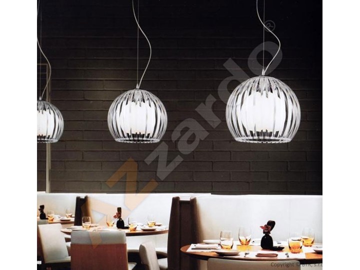 Lampa wisząca Arcada L Kolor Szary Lampa z kloszem Szkło Ilość źródeł światła 1 źródło
