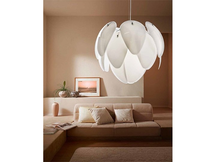Antires Styl Nowoczesny Lampa z kloszem Chrom Szkło Metal Kolor Biały