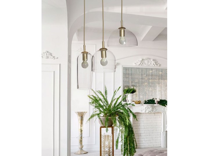 Blanca 3 Lampa LED Lampa z kloszem Szkło Metal Kolor Szary