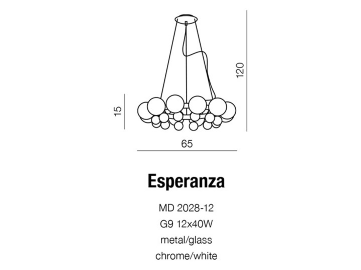 Lampa Esperanza AZzardo Styl Vintage Metal Lampa z kloszem Szkło Styl Nowoczesny