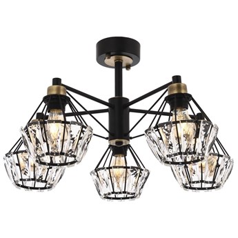 Nowoczesna czarna industrialna lampa sufitowa loft avonni AR-1735-5BSY salon sypialnia jadalnia kuchnia