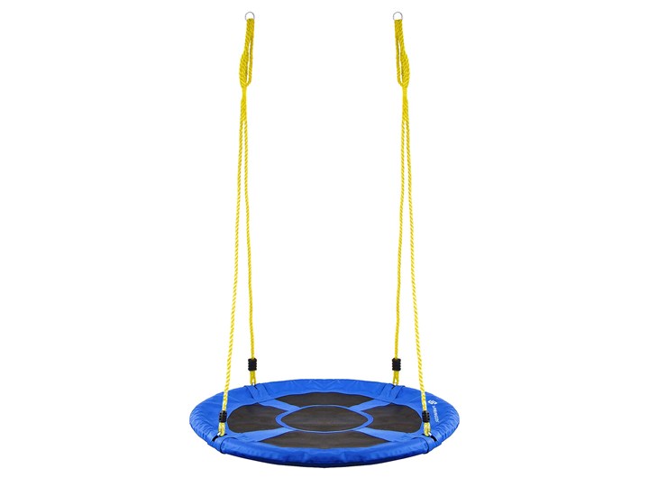Huśtawka ogrodowa dla dzieci bocianie gniazdo 110 cm niebieska Metal Pianka Kategoria Huśtawki dla dzieci
