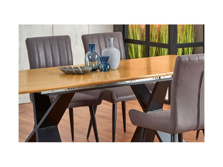 Loftowy stół rozkładany Eden - dąb naturalny Szerokość 90 cm Drewno Wysokość 75 cm Długość 90 cm Długość 220 cm Kategoria Stoły kuchenne