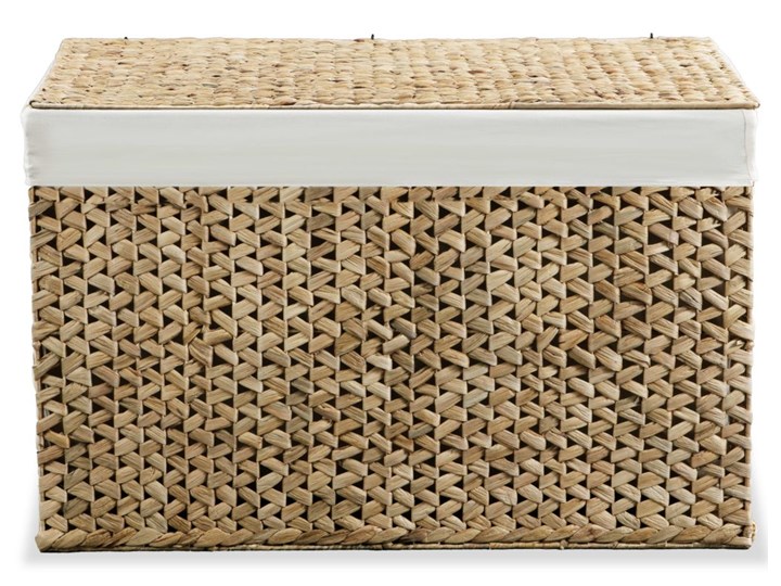 vidaXL Kosz na pranie, 82 x 42,5 x 52,5 cm, hiacynt wodny Metal Tkanina Kategoria Kolor Beżowy