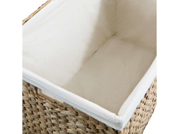 vidaXL Kosz na pranie, 82 x 42,5 x 52,5 cm, hiacynt wodny Metal Kategoria Tkanina Kolor Beżowy