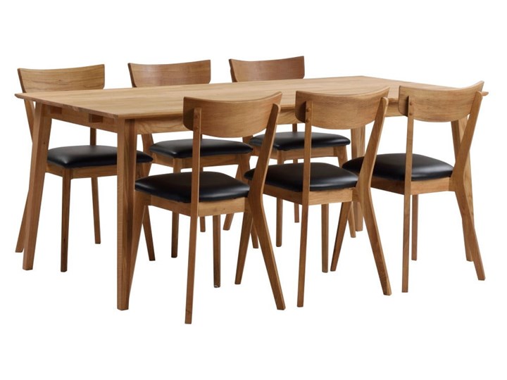 Naturalny stół z drewna dębowego Rowico Mimi, 180 x 90 cm Długość 180 cm  Drewno Rozkładanie