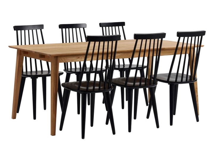 Naturalny stół z drewna dębowego Rowico Mimi, 180 x 90 cm Drewno Kształt blatu Prostokątny Długość 180 cm Rozkładanie