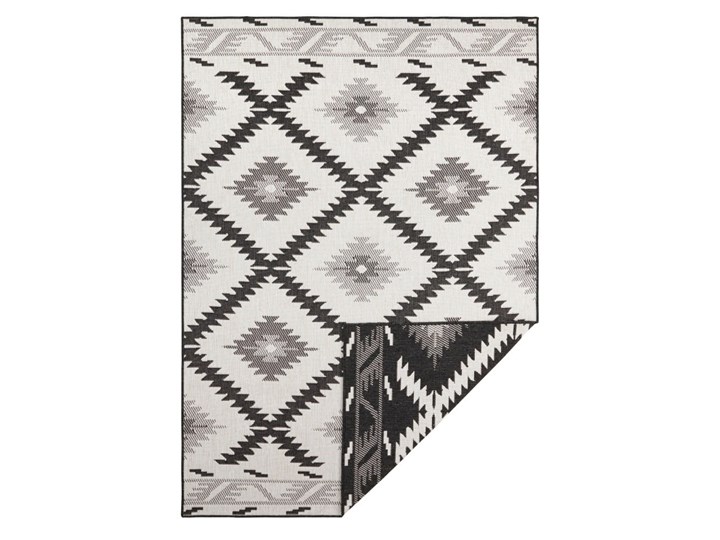 Czarno-kremowy dywan odpowiedni na zewnątrz Bougari Malibu, 170x120 cm Dywany Syntetyk Kolor Szary 120x170 cm Kolor Czarny