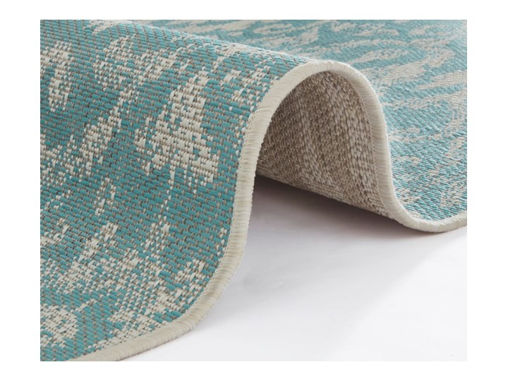 Turkusowo-beżowy dywan odpowiedni na zewnątrz Bougari Hatta, 160x230 cm Pomieszczenie Salon Syntetyk Dywany Prostokątny Pomieszczenie Balkon i taras