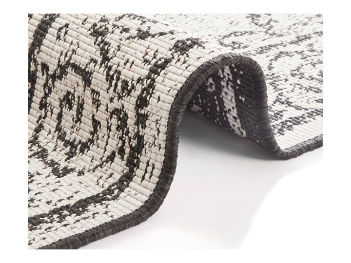 Czarno-kremowy dywan odpowiedni na zewnątrz Bougari Cebu, 80x150 cm Prostokątny Dywany Syntetyk Kolor Czarny