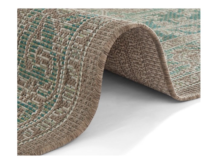 Zielono-beżowy dywan odpowiedni na zewnątrz Bougari Anjara, 140x200 cm Chodniki Dywany Prostokątny Syntetyk Pomieszczenie Balkon i taras
