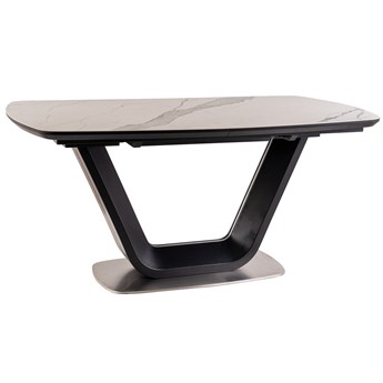Czarno-biały stół rozkładany z ceramicznym blatem Armani Ceramic
