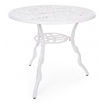 Victoria stół o średnicy 80 cm w kolorze białym