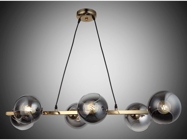 Nowoczesna lampa wisząca 1500-75-06-L RANKO NAD STÓŁ SALON SYPIALNIA JADALNIA LUCEA Lampa kula Metal Żyrandol Szkło Funkcje Brak dodatkowych funkcji