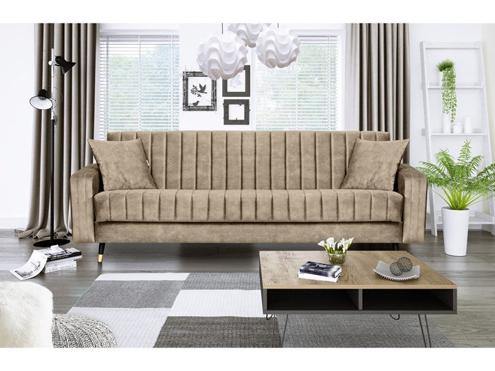 Sofa DIAMOND z funkcją spania Stała konstrukcja Funkcje Z pojemnikiem na pościel