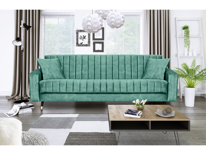 Sofa DIAMOND z funkcją spania Stała konstrukcja Rozkładanie Rozkładana Funkcje Z pojemnikiem na pościel