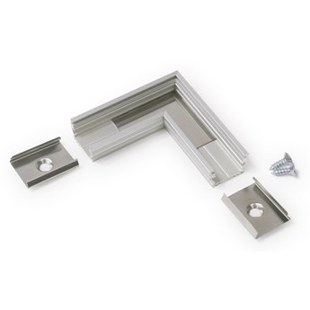 Łącznik kątowy 90° do profilu aluminiowego LED - UNI12 srebrny
