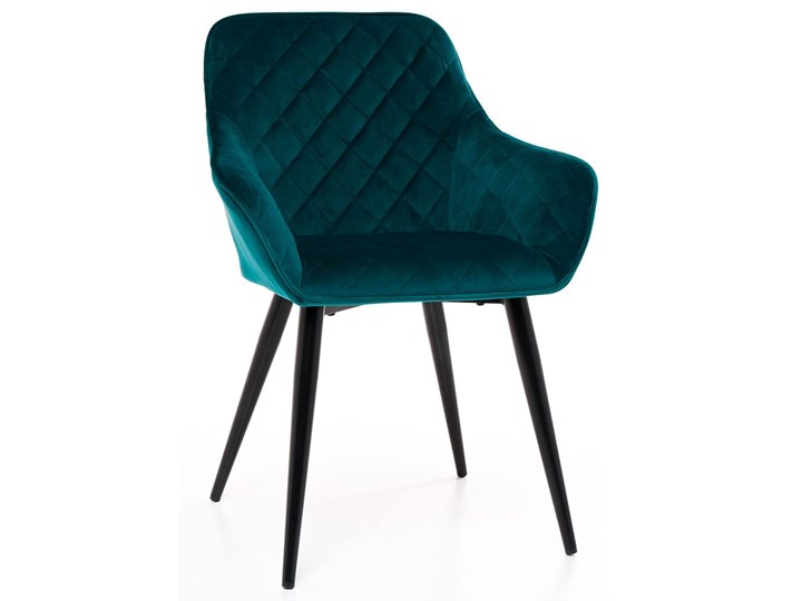 FOTEL KRZESŁO WELUR AKSAMIT DC-6369 EMERALD #93 Tworzywo sztuczne Tkanina Metal Tapicerowane Kategoria Krzesła kuchenne
