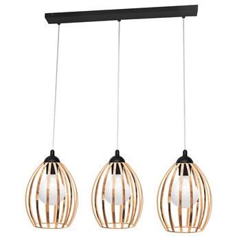 Lampa potrójna miedziana DALI W-L 1355/3 BK+BR