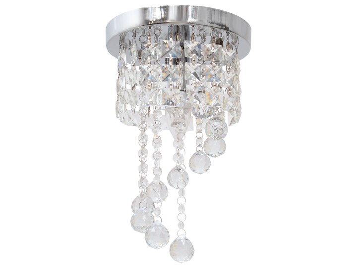 Lampa kryształowa wisząca DOLORES W-HY 1110S Lampa z kryształkami Żyrandol Metal Szkło Styl Glamour