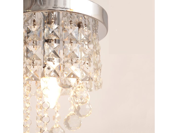 Lampa kryształowa wisząca DOLORES W-HY 1110S Metal Szkło Żyrandol Lampa z kryształkami Styl Glamour