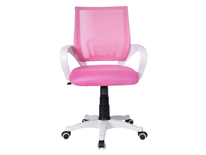 Fotel biurowy Bianco biało-różowy Wysokość 91 cm Szerokość 47 cm Tworzywo sztuczne Fotel na kółkach Fotel obrotowy Wysokość 94 cm Głębokość 59 cm Głębokość 49 cm Szerokość 58 cm Wysokość 95 cm Pomieszczenie Pokój przedszkolaka