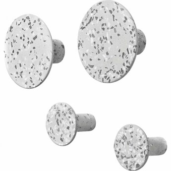 Wieszaki łazienkowe ścienne 4szt. Blomus Ponto terazzo grey kod: B65900
