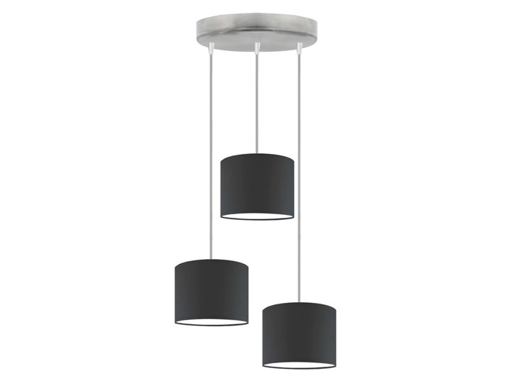 Żyrandol do jadalni nad stół PUEBLO WYSYŁKA 24H Stal Tkanina Metal Chrom Lampa z abażurem Pomieszczenie Jadalnia Beton Kategoria Lampy wiszące
