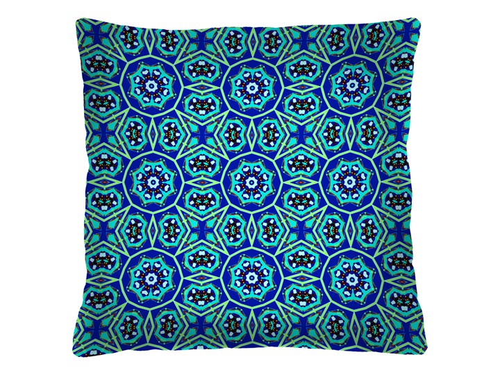 Poduszka - KARTAGINA - 40x40 cm Poduszka dekoracyjna Poszewka dekoracyjna Kwadratowe Welur Kolor Turkusowy Kategoria Poduszki i poszewki dekoracyjne